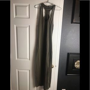 Olive green maxi dress